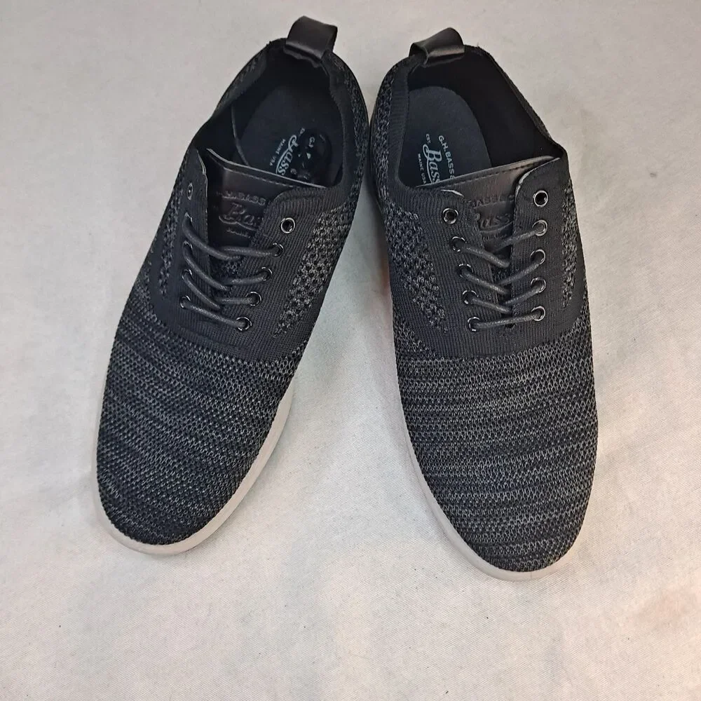 G.H. Bass & Co. Connor KT Oxford Mens Gray Black Casual Knit Shoes Size 9